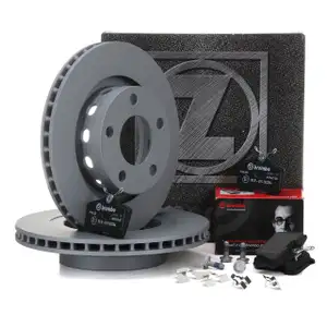 ZIMMERMANN Bremsscheiben + BREMBO Bremsbel&auml;ge AUDI A6 (4B C5) 4.2 / S6 hinten