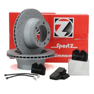 ZIMMERMANN Bremsen SPORT Bremsscheiben + Bremsbel&auml;ge f&uuml;r PORSCHE 944 968 hinten
