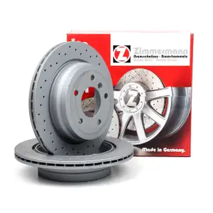 Zimmermann SPORT Bremsscheiben f&uuml;r BMW E81 E87 E90 E93 E92 E91 X1 E84 hinten