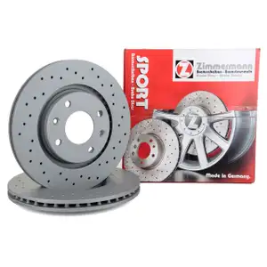 Zimmermann SPORT Bremsscheiben Satz C2 C3 C4 C5 2008 206 207 208 301 307 vorne