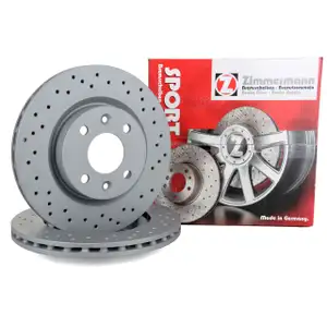 Zimmermann SPORT Bremsscheiben Satz Logan Sandero Kubistar Clio Megane vorne