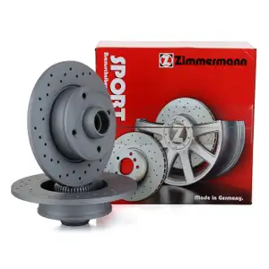 Zimmermann SPORT Bremsscheiben f&uuml;r SEAT IBIZA VW GOLF 2 3 PASSAT POLO hinten