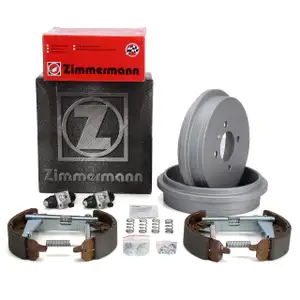 ZIMMERMANN Bremstrommeln + Backen Zylinder SEAT AROSA IBIZA VW LUPO POLO hinten