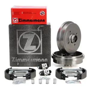 ZIMMERMANN Bremstrommel + Backen Bremszylinder AUDI SEAT VW GOLF 1 2 POLO hinten