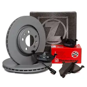 ZIMMERMANN Bremsscheiben Bel&auml;ge AUDI A3 SEAT LEON SKODA OCTAVIA VW GOLF 4 vorne