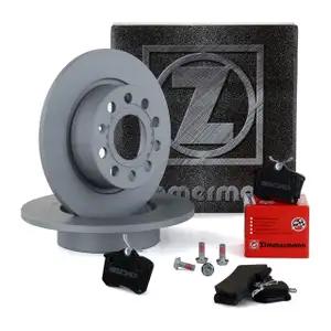 ZIMMERMANN Bremsscheiben + Bel&auml;ge f&uuml;r AUDI A3 8P SEAT SKODA VW GOLF 5 6 7 hinten