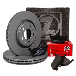 ZIMMERMANN Bremsscheiben Bel&auml;ge AUDI A3 SEAT LEON SKODA OCTAVIA VW GOLF 4 vorne