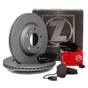 ZIMMERMANN Bremsscheiben + Bremsbel&auml;ge + Wako AUDI A4 SEAT EXEO VW PASSAT vorne