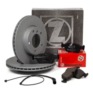 ZIMMERMANN Bremsen Bremsscheiben + Bremsbel&auml;ge + Wako f&uuml;r BMW 3er E36 Z3 vorne