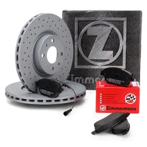 ZIMMERMANN Bremsscheiben + Bel&auml;ge + Wako ABARTH 500 / C (595 / 695) 1.4 vorne