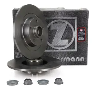 ZIMMERMANN Bremsscheiben + Radlager Satz RENAULT LAGUNA 3 LATITUDE (L70_) hinten