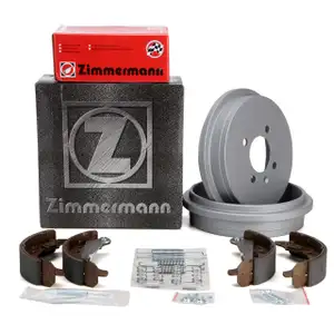ZIMMERMANN Bremstrommeln + Backen SEAT AROSA IBIZA 2 VW LUPO POLO 6N2 UP hinten