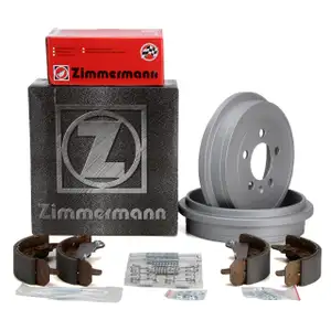 ZIMMERMANN Bremstrommeln + Bremsbacken f&uuml;r AUDI A2 SEAT SKODA VW FOX POLO hinten