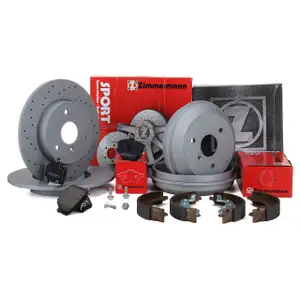 Zimmermann SPORT Bremsscheiben Bel&auml;ge Trommeln Backen SMART 450 452 vorne hinten