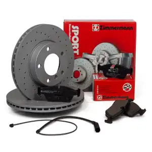 ZIMMERMANN Bremsen SPORT Bremsscheiben + Bel&auml;ge + Wako f&uuml;r BMW 3er E36 Z3 vorne