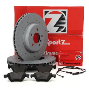 ZIMMERMANN Bremsen SPORT Bremsscheiben + Bel&auml;ge + Wako f&uuml;r BMW F10 F11 F13 vorne