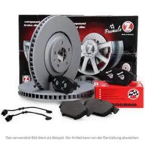 Zimmermann FORMULA Z Bremsscheiben + Bel&auml;ge + Wako BMW 5er E39 M5 400 PS vorne