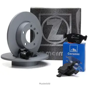 ZIMMERMANN Bremsscheiben + ATE CERAMIC Bel&auml;ge SEAT LEON SKODA VW GOLF 5 hinten