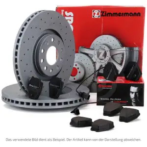 Zimmermann SPORT Bremsscheiben + BREMBO Bel&auml;ge + Wako AUDI A6 C5 4.2 / S6 vorne
