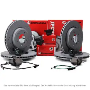 Zimmermann SPORT Bremsscheiben Bel&auml;ge Wako BMW X1 E84 ab 03.2010 vorne + hinten