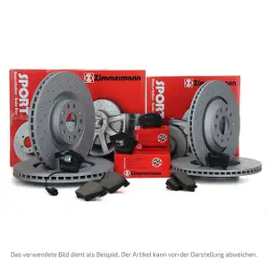 Zimmermann SPORT Bremsscheiben Bel&auml;ge AUDI A3 SEAT SKODA VW GOLF 4 vorne hinten