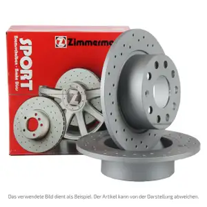 Zimmermann SPORT Bremsscheiben Satz f&uuml;r VW 1500,1600 K&auml;fer Karmann Ghia vorne