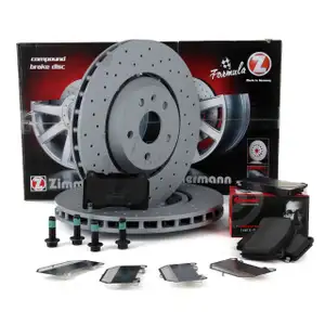 Zimmermann FORMULA Z Bremsscheiben + BREMBO Bel&auml;ge INSIGNIA 2.8 V6 OPC vorne