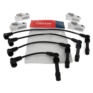 BREMI Z&uuml;ndkabelsatz + 4x ORIGINAL f&uuml;r Opel Z&uuml;ndkerzen ASTRA F CORSA B VECTRA A B