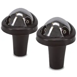 2x Scheibenwaschd&uuml;se Alu Kappe CHROM f&uuml;r PORSCHE 911 67-73 + 912 1.6 90162874120