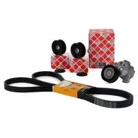 CONTI 6PK2260 Keilrippenriemen + FEBI Rollen MERCEDES OM611/612/613/646/647/648