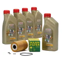 CASTROL EDGE Professional Motor&ouml;l &Ouml;l LL04 5W-30 5L + MANN &Ouml;lfilter HU715/4x