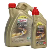 CASTROL Motor&ouml;l &Ouml;l POWER 1 RACING 4T 4-TAKT 10W50 JASO MA-2 API SL - 5L 5 Liter
