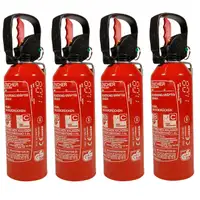 4x 1KG Auto Hand-Feuerl&ouml;scher ABC Pulverl&ouml;scher + KFZ Halterung (MHD 07.2021)