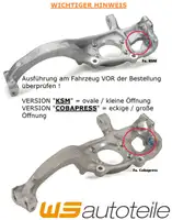 AIC Achsschenkel f&uuml;r AUDI A4 (B8) A5 (8T) A5 CABRIO (8F7) Q5 (8RB) vorne rechts