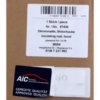 AIC D&auml;mmmatte f&uuml;r Motorhaube BMW 1er F20 F21 2er F22 F23 3er F30-34 4er F32-36