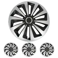 4x Radkappen Radblenden FOX SCHWARZ SILBER SILVER 13 Zoll (4 St&uuml;ck)