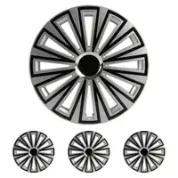 4x ALBRECHT Radkappe Radblende MASTER LINE 15 Zoll SUNSET Schwarz/Silber
