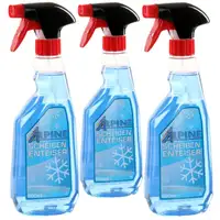 ALPINE Scheibenenteiser Scheiben-Entfroster Spr&uuml;hflasche Enteiserspray 3x 500ML