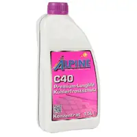 ALPINE Frostschutz K&uuml;hler K&uuml;hlerfrostschutz Konzentrat 1,5L C40 G40