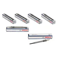 6x BOSCH Gl&uuml;hkerze Set Duraterm Chromium GLP008 0250202142 Mercedes W202 W203