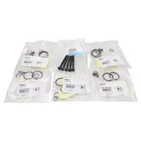 5x BOSCH Dichtungssatz Einspritzd&uuml;se + ORIGINAL Schrauben VW TOUAREG T5 2.5 TDI