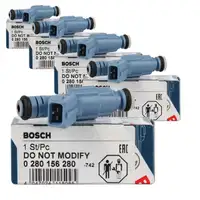 5x BOSCH Einspritzventil Einspritzd&uuml;se EV6 OPEL ASTRA H ZAFIRA B 2.0 Turbo OPC
