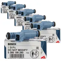 6x BOSCH Einspritzventil Einspritzd&uuml;se EV6 OPEL ASTRA H ZAFIRA B 2.0 Turbo OPC