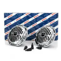 BOSCH Universal Oldtimer Fanfare Hupe Horn Signalhorn Set 0986AH0203 K&auml;fer W110