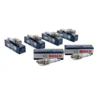 6x BOSCH Z&uuml;ndkerze Set Super Plus FR8DC+ 0242229659 Mercedes W202 W124 W210 uvm