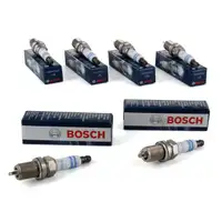 6x BOSCH Z&uuml;ndkerze Set Super Plus FR7KPP33U+ 0242236544 Mercedes W203 W202 C208