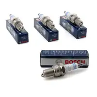 4x BOSCH Z&uuml;ndkerze NICKEL WR7DC+ +1 0242235663 f&uuml;r AUDI PORSCHE SEAT SKODA VW
