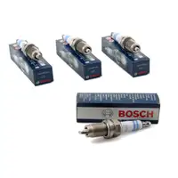 4x BOSCH Z&uuml;ndkerze Super Plus FR7HPP33+ 0242236566 f&uuml;r AUDI FORD SEAT SKODA VW