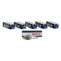 6x BOSCH Z&uuml;ndkerze Set Doppelplatin FR5KPP332S 0242245576 f&uuml;r VW AUDI SEAT SKODA