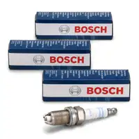 3x BOSCH 0242229654 Z&uuml;ndkerze FLR8LDCU+ NICKEL f&uuml;r AUDI BMW FIAT OPEL SKODA VW